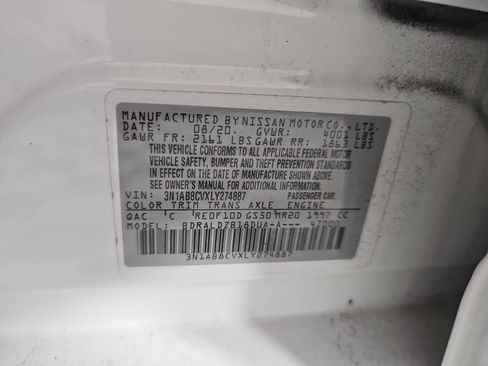 Certified 2020 Nissan Sentra SV w/ SV Premium Package FWD image 28