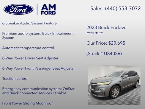 Used 2023 Buick Enclave Essence w/ Experience Buick Package AWD/4WD image 18
