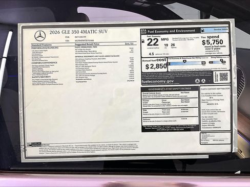 New 2026 Mercedes-Benz GLE 350 4MATIC image 18