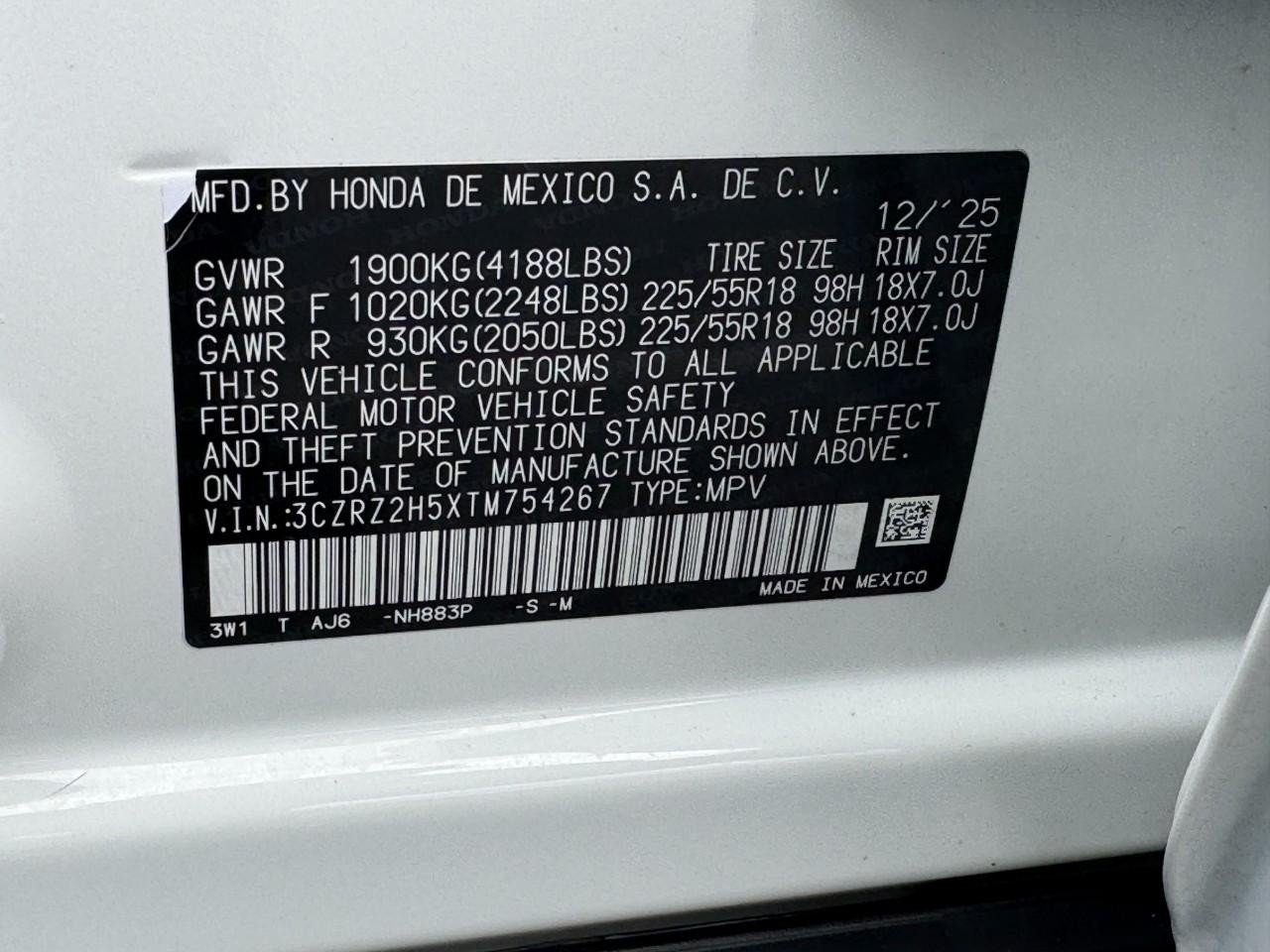 Certified 2026 Honda HR-V Sport image 25