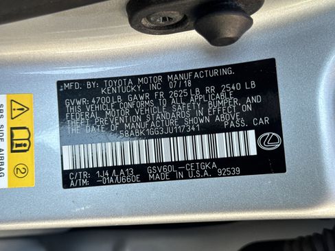 Used 2018 Lexus ES 350 ES 350 w/ Navigation System Package image 33