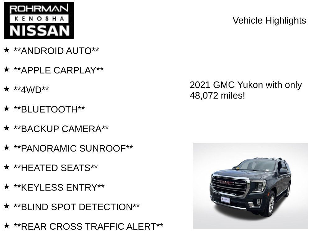 Used 2021 GMC Yukon SLT w/ SLT Luxury Plus Package AWD/4WD image 8