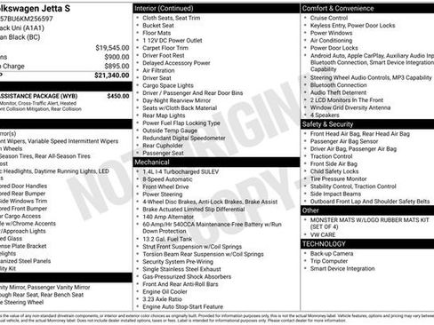 Used 2019 Volkswagen Jetta S w/ Driver Assistance Package FWD image 30