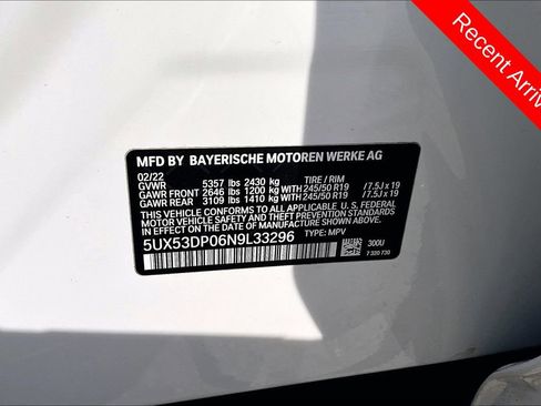 Used 2022 BMW X3 xDrive30i w/ Premium Package 2 image 9