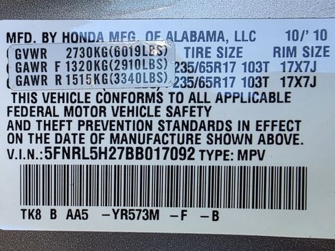 Used 2011 Honda Odyssey LX image 38