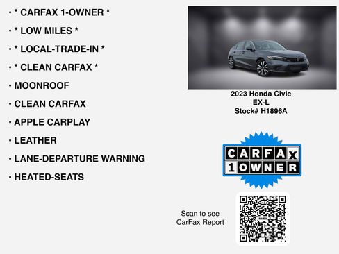 Used 2023 Honda Civic EX-L image 7