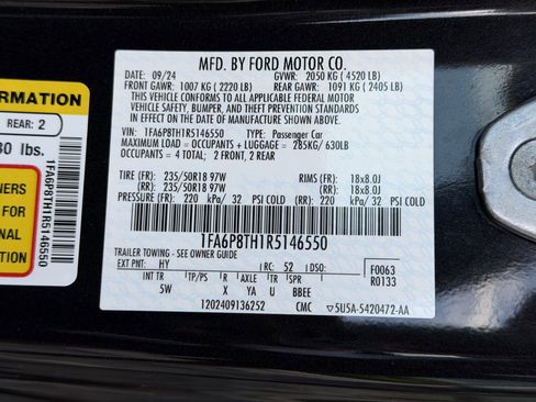 Certified 2024 Ford Mustang Premium RWD image 33