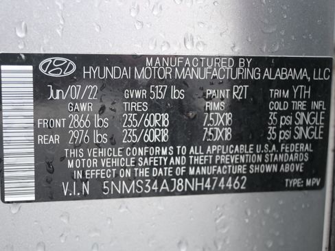 Used 2022 Hyundai Santa Fe SEL w/ Convenience + Premium Package image 37