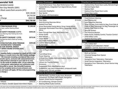 Used 2013 Chevrolet Volt Premium w/ Premium Trim Package image 8