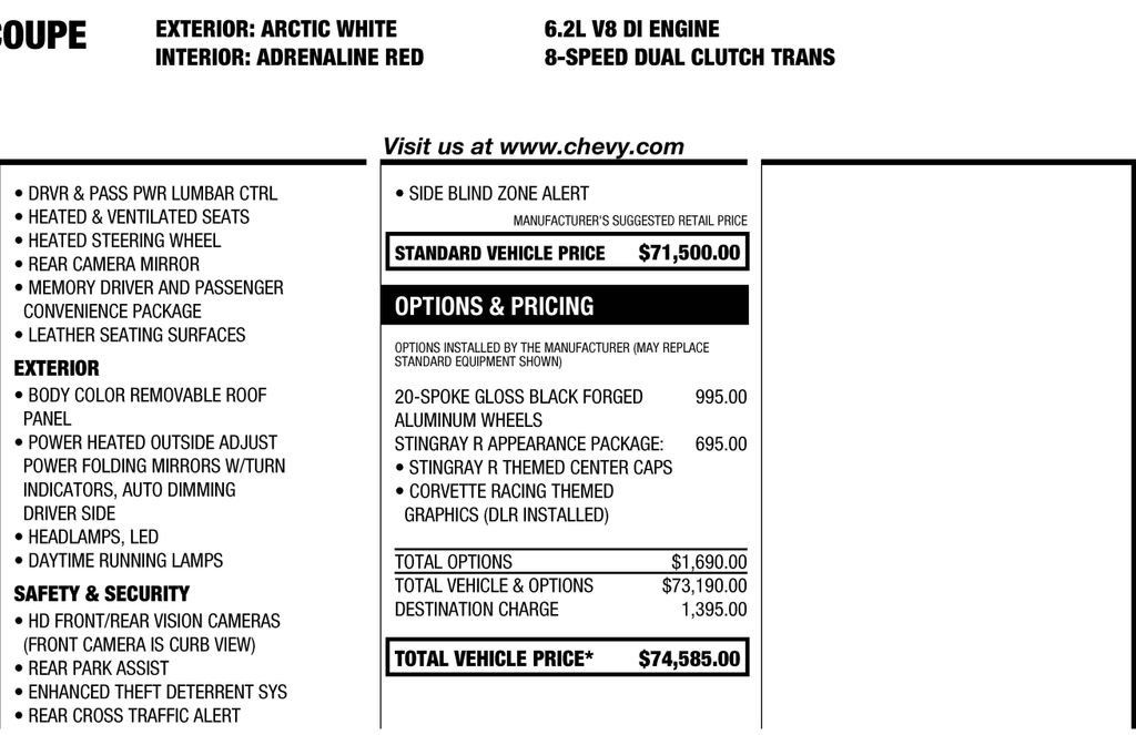 Used 2023 Chevrolet Corvette Stingray Preferred Cpe RWD image 4