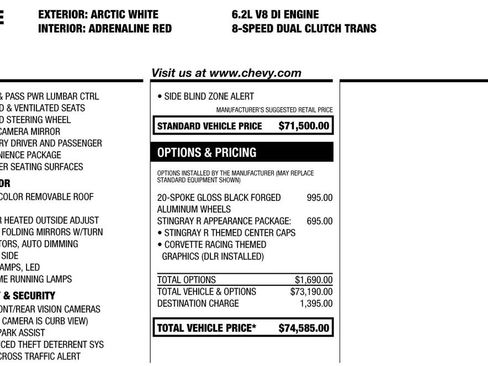 Used 2023 Chevrolet Corvette Stingray Preferred Cpe RWD image 4