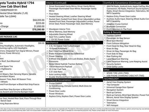 Used 2023 Toyota Tundra 1794 Edition AWD/4WD image 36