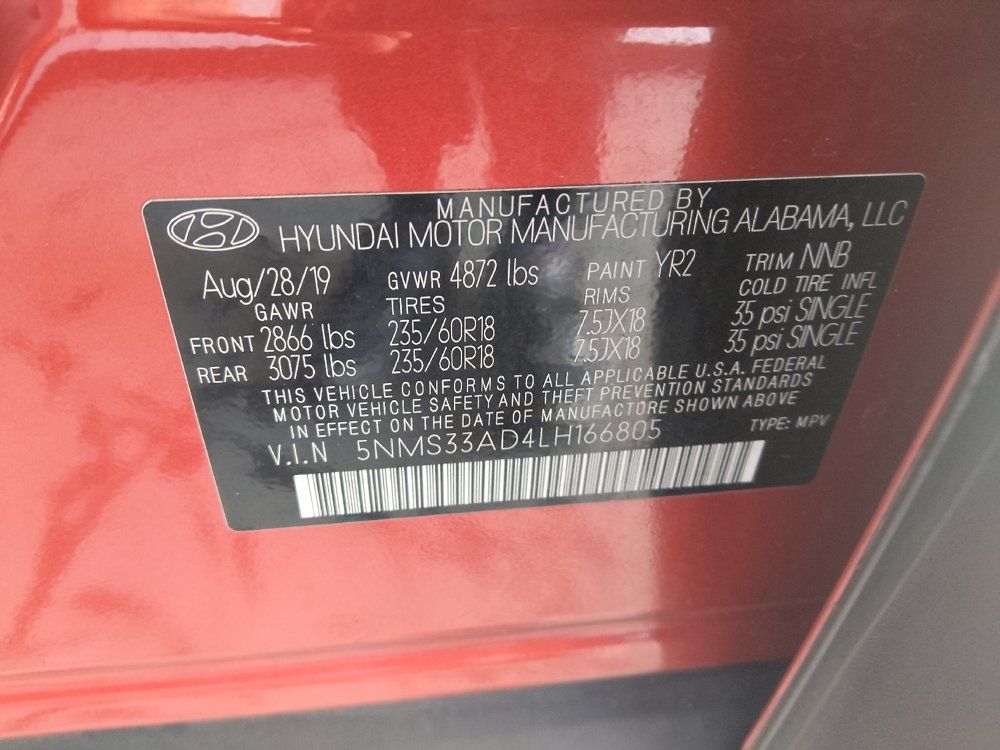 Used 2020 Hyundai Santa Fe SEL w/ Convenience Package FWD image 33