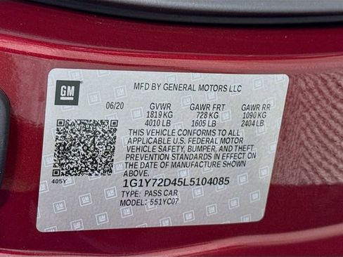 Used 2020 Chevrolet Corvette Stingray Preferred Cpe w/ 2LT Preferred Equipment Group image 34