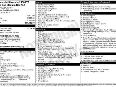 Certified 2019 Chevrolet Silverado 1500 LTZ w/ LTZ Plus Package AWD/4WD image 31