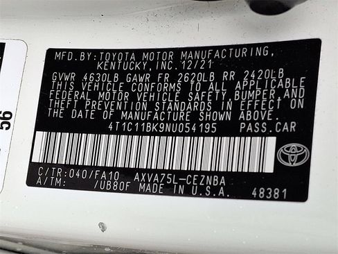 Certified 2022 Toyota Camry LE image 27