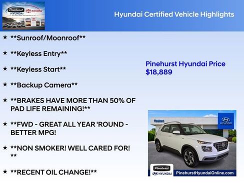 Certified 2025 Hyundai Venue SEL FWD image 36
