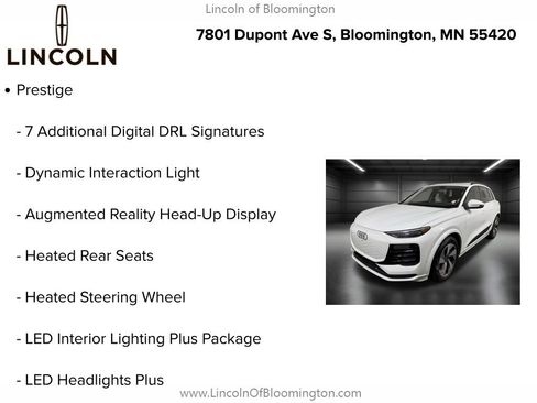 Used 2025 Audi Q6 e-tron Prestige w/ Beige Warm Weather Package image 9