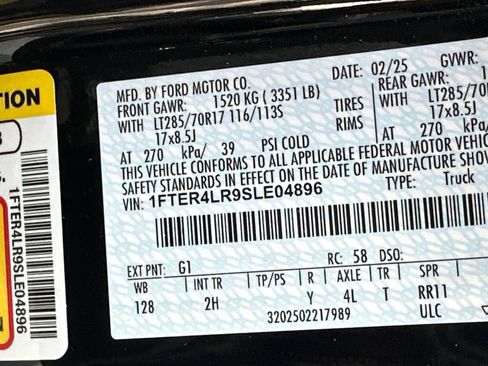 Certified 2025 Ford Ranger Raptor AWD/4WD image 33