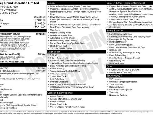 New 2025 Jeep Grand Cherokee Limited w/ Luxury Tech Group II AWD/4WD image 17