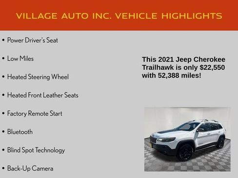 Used 2021 Jeep Cherokee Trailhawk w/ Trailer Tow Group AWD/4WD image 14