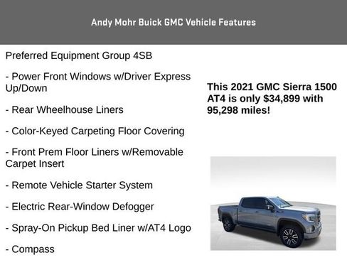 Used 2021 GMC Sierra 1500 AT4 w/ Technology Package AWD/4WD image 8