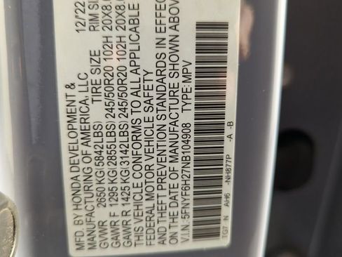 Certified 2022 Honda Pilot Special Edition image 25