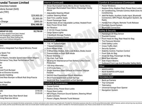 Used 2016 Hyundai Tucson Limited w/ Option Group 03 image 41