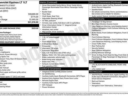 Used 2026 Chevrolet Equinox LT w/ LPO, Floor Liner Package FWD image 11
