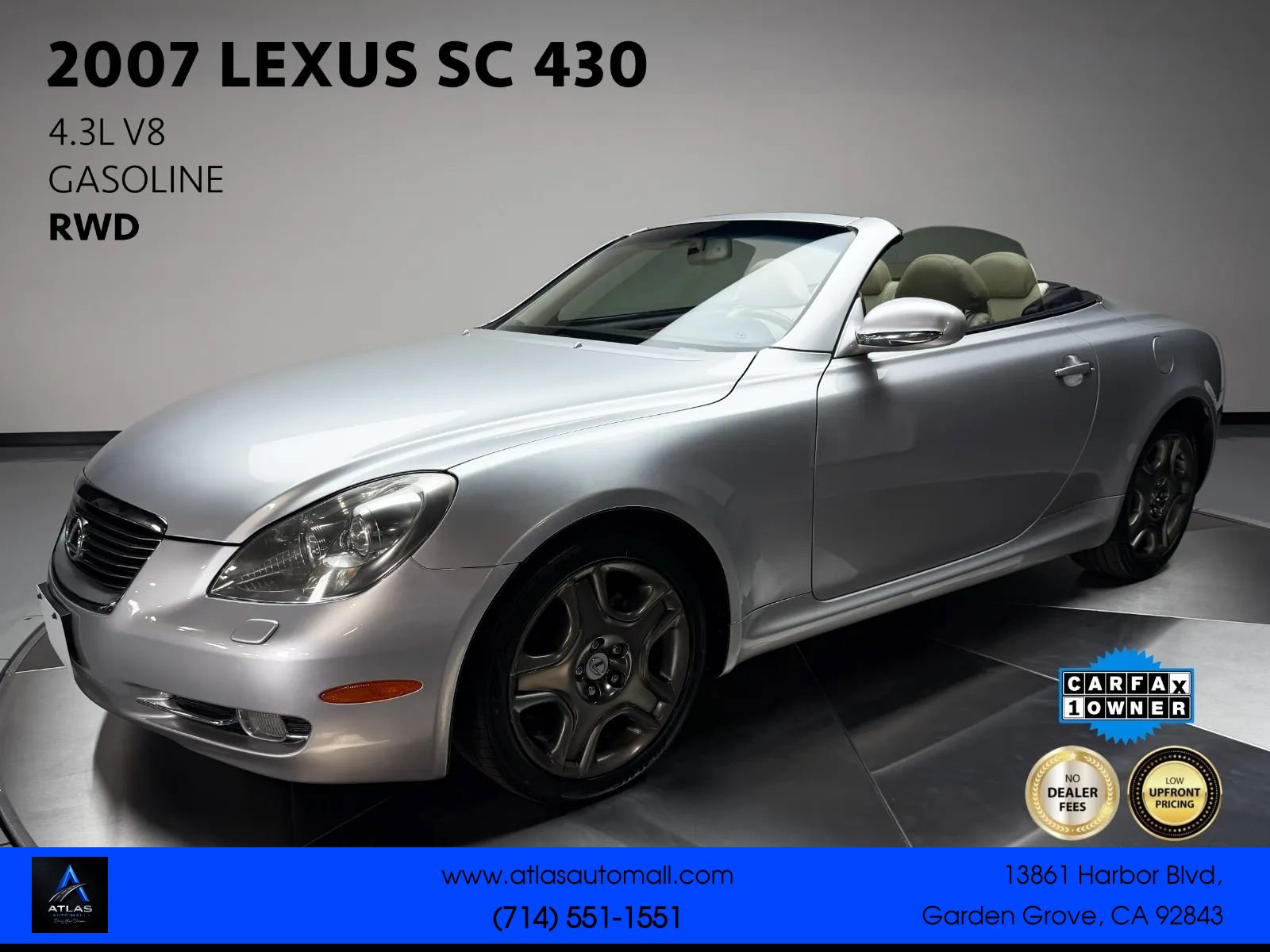 Used 2007 Lexus SC 430 Convertible RWD image 1