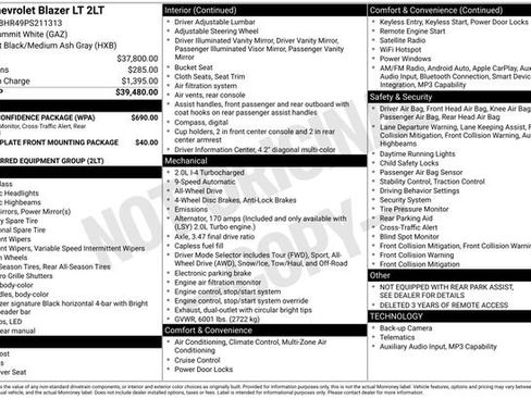 Used 2023 Chevrolet Blazer LT w/ Driver Confidence Package image 32