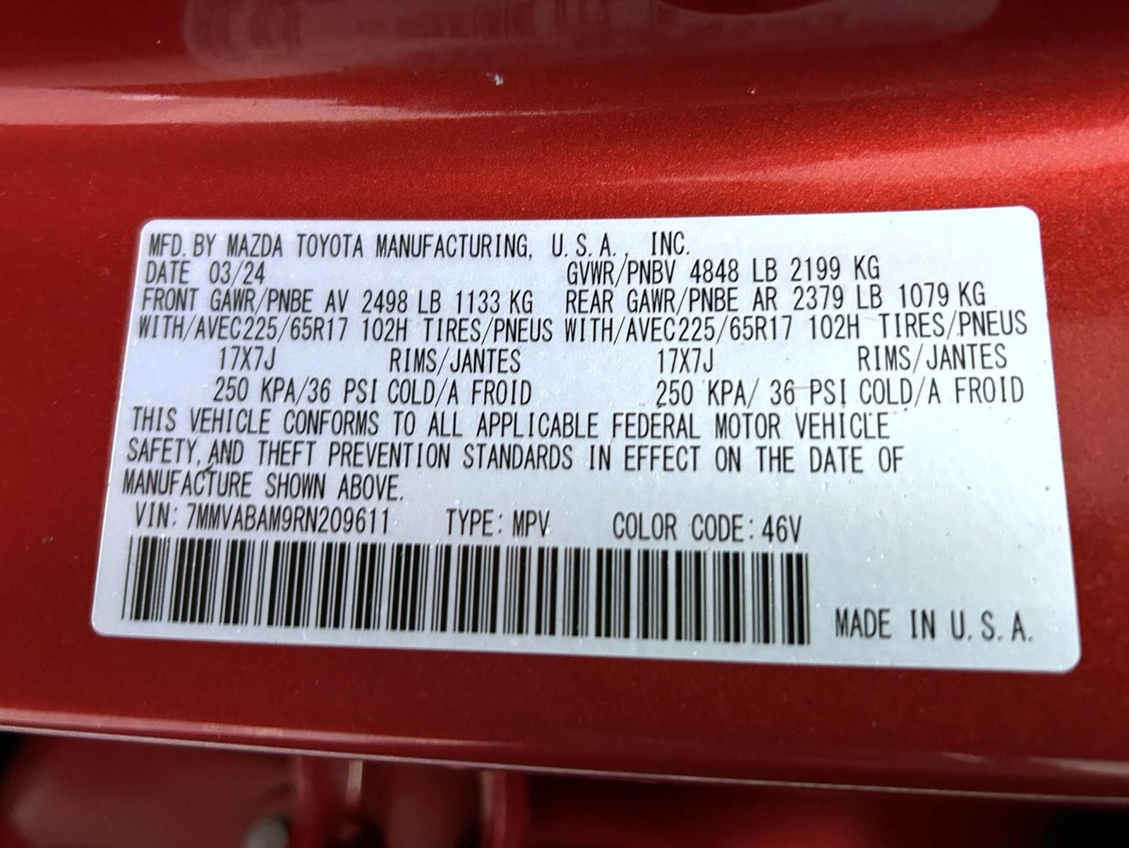 Certified 2024 MAZDA CX-50 AWD 2.5 S w/ Cargo Package image 25