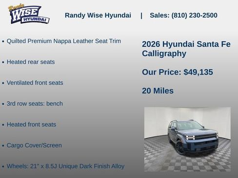 New 2026 Hyundai Santa Fe Calligraphy AWD/4WD image 20