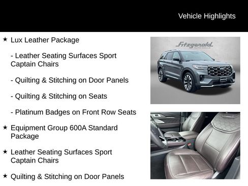 Used 2025 Ford Explorer Platinum w/ LUX Leather Package AWD/4WD image 9