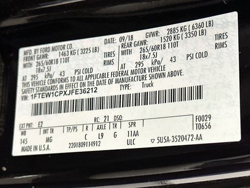 Used 2018 Ford F150 XLT w/ Equipment Group 302A Luxury RWD image 12