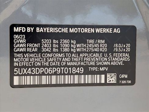Certified 2023 BMW X3 sDrive30i w/ M Sport Package RWD image 20