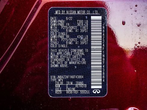 Used 2022 INFINITI QX80 Premium Select w/ Cargo Package image 43