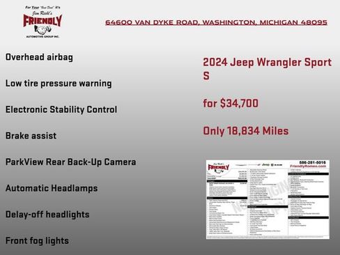 Used 2024 Jeep Wrangler Sport S image 8