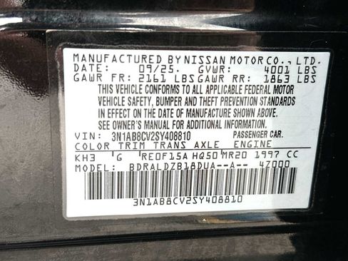 Used 2025 Nissan Sentra SV FWD image 22