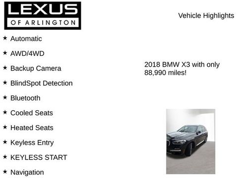 Used 2018 BMW X3 xDrive30i image 8