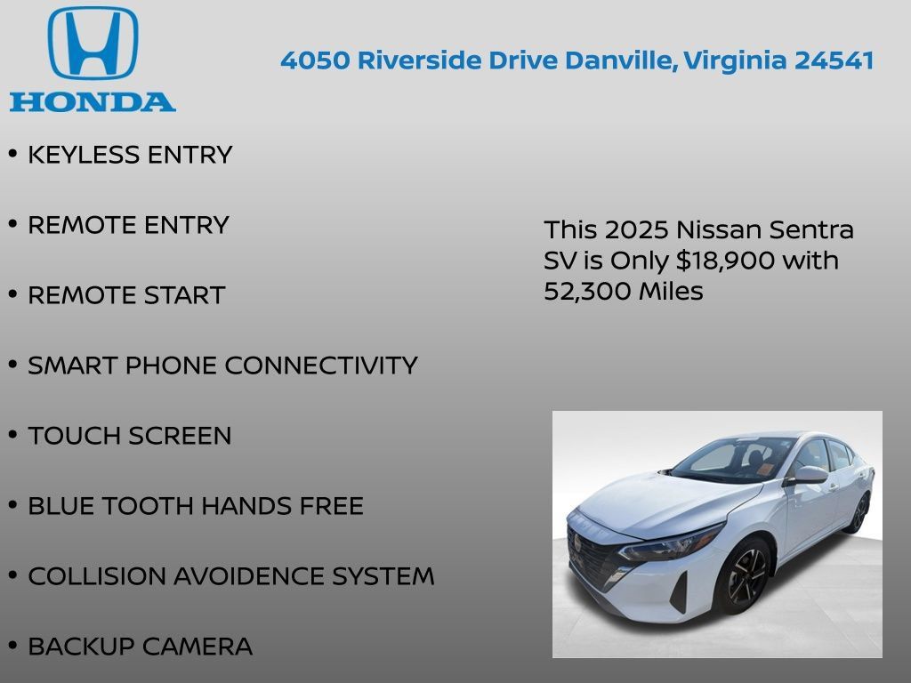 Used 2025 Nissan Sentra SV FWD image 7