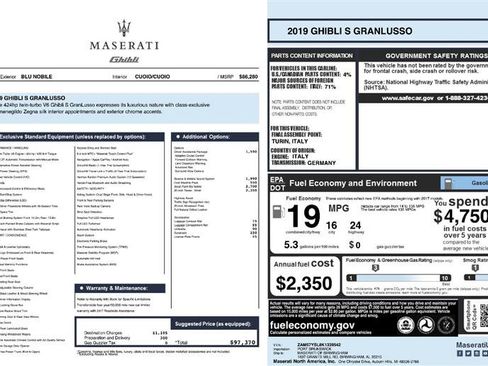 Used 2019 Maserati Ghibli S GranLusso RWD image 2