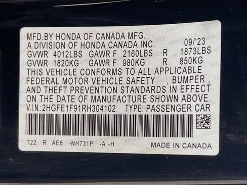 Certified 2024 Honda Civic Touring image 35