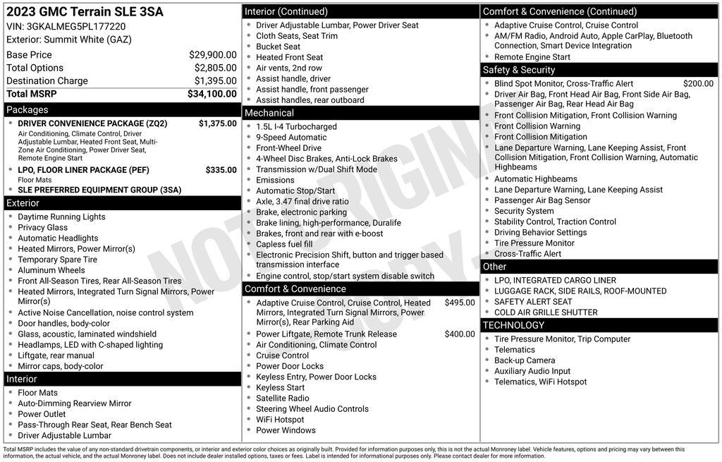 Used 2023 GMC Terrain SLE w/ Driver Convenience Package FWD image 12
