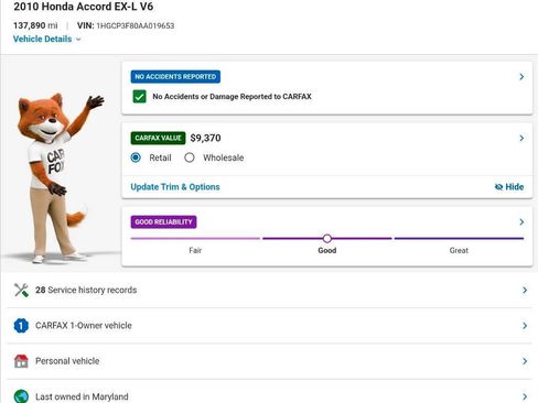 Used 2010 Honda Accord EX-L image 3