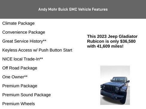 Used 2023 Jeep Gladiator Rubicon w/ Cold Weather Group AWD/4WD image 8