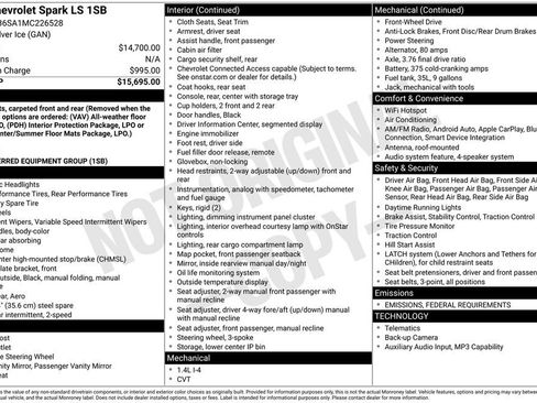 Certified 2021 Chevrolet Spark LS image 3