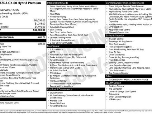 Certified 2025 MAZDA CX-50 2.5 Hybrid w/ Cargo Package image 5