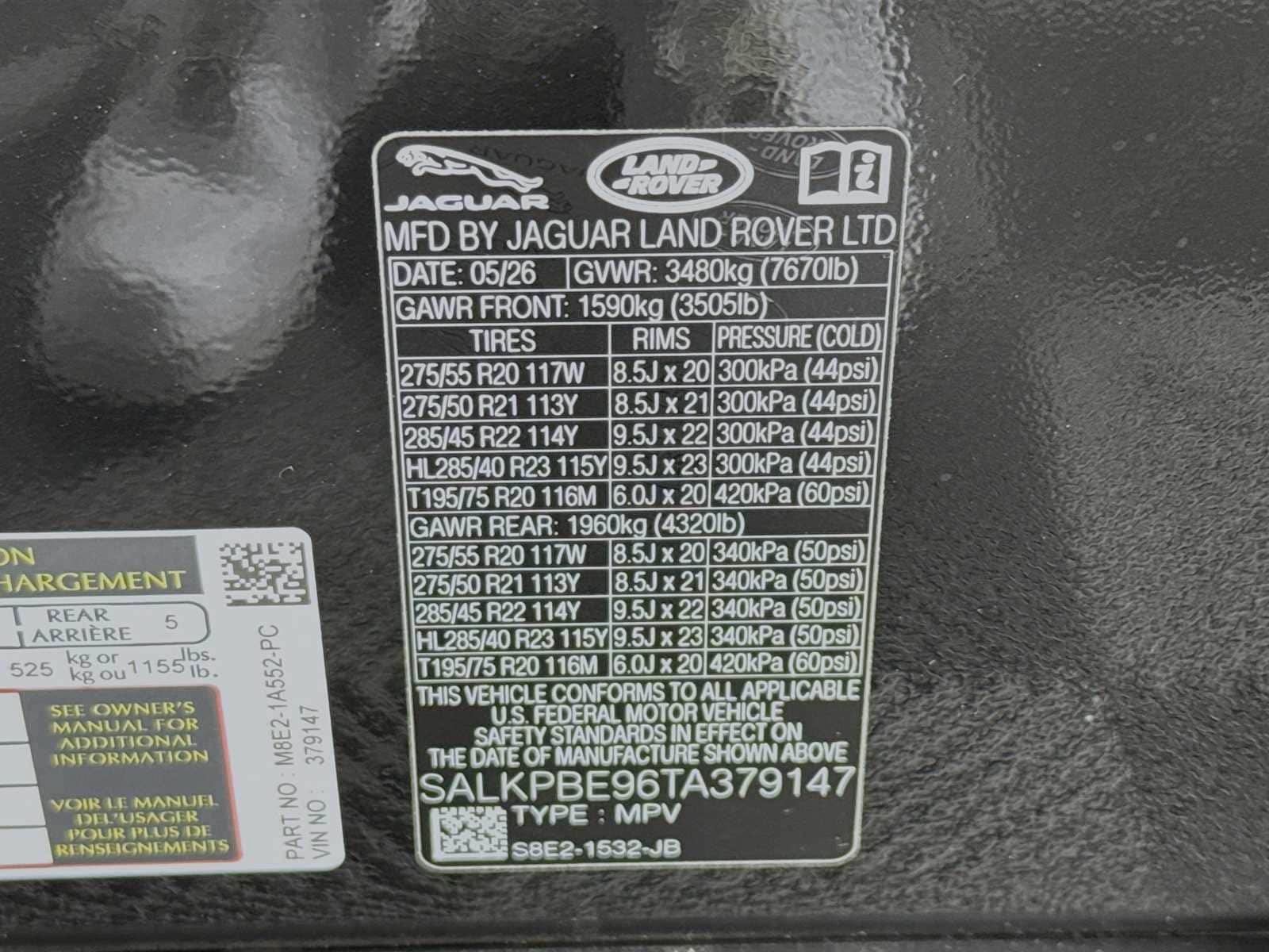New 2026 Land Rover Range Rover Long Wheelbase SE AWD/4WD image 32