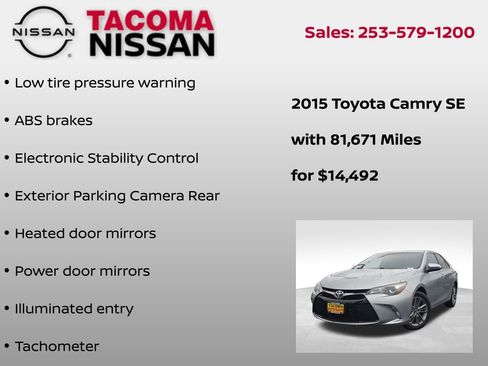 Used 2015 Toyota Camry SE image 12